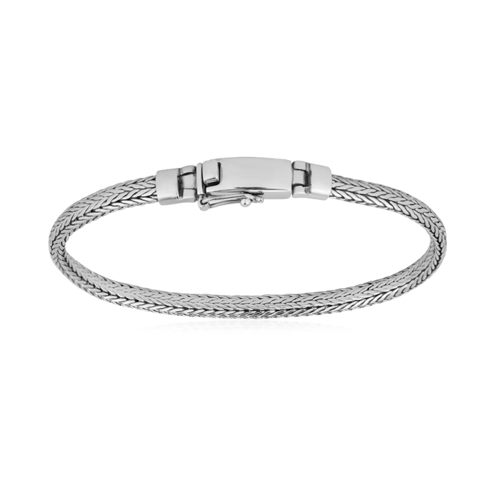 Pulsera cadena motivo 14, platinado