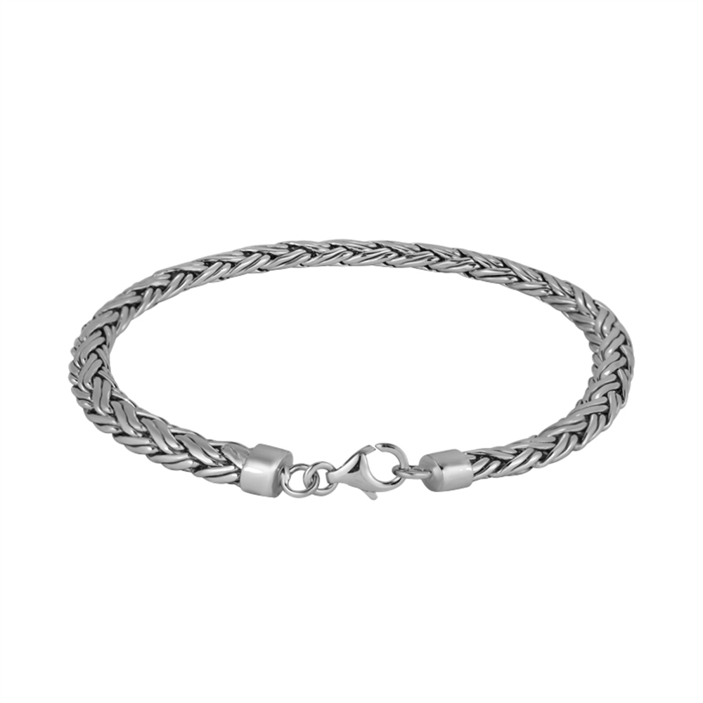 Chain bracelet motif 15, platinum plated
