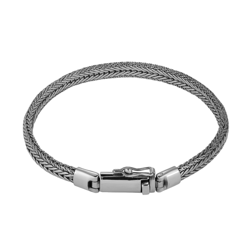 Chain bracelet motif 17, platinum plated 