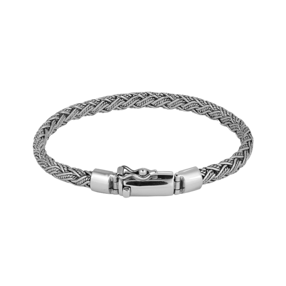 Chain bracelet motif 18, platinum plated