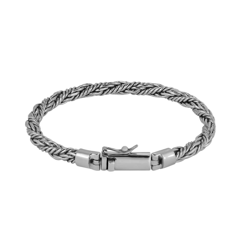 Chain bracelet motif 19, platinum plated