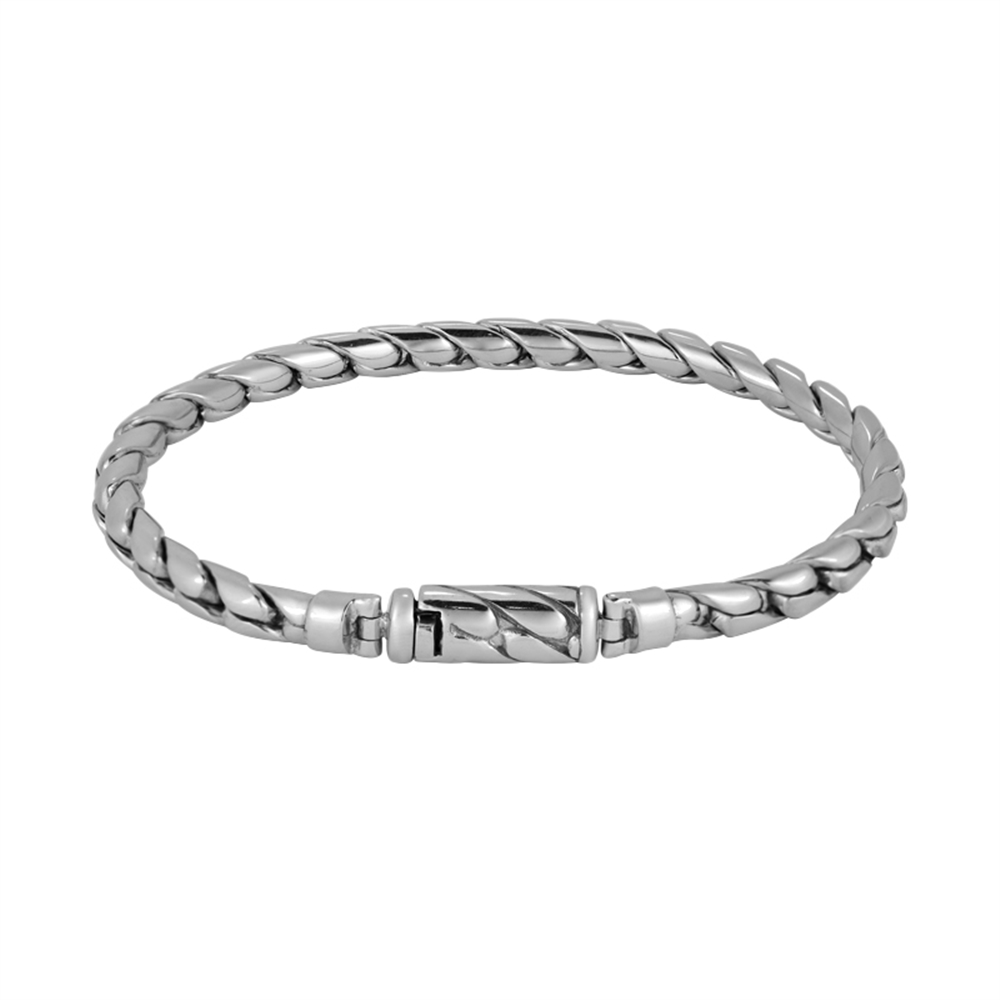 Chain bracelet motif 21, platinum plated 