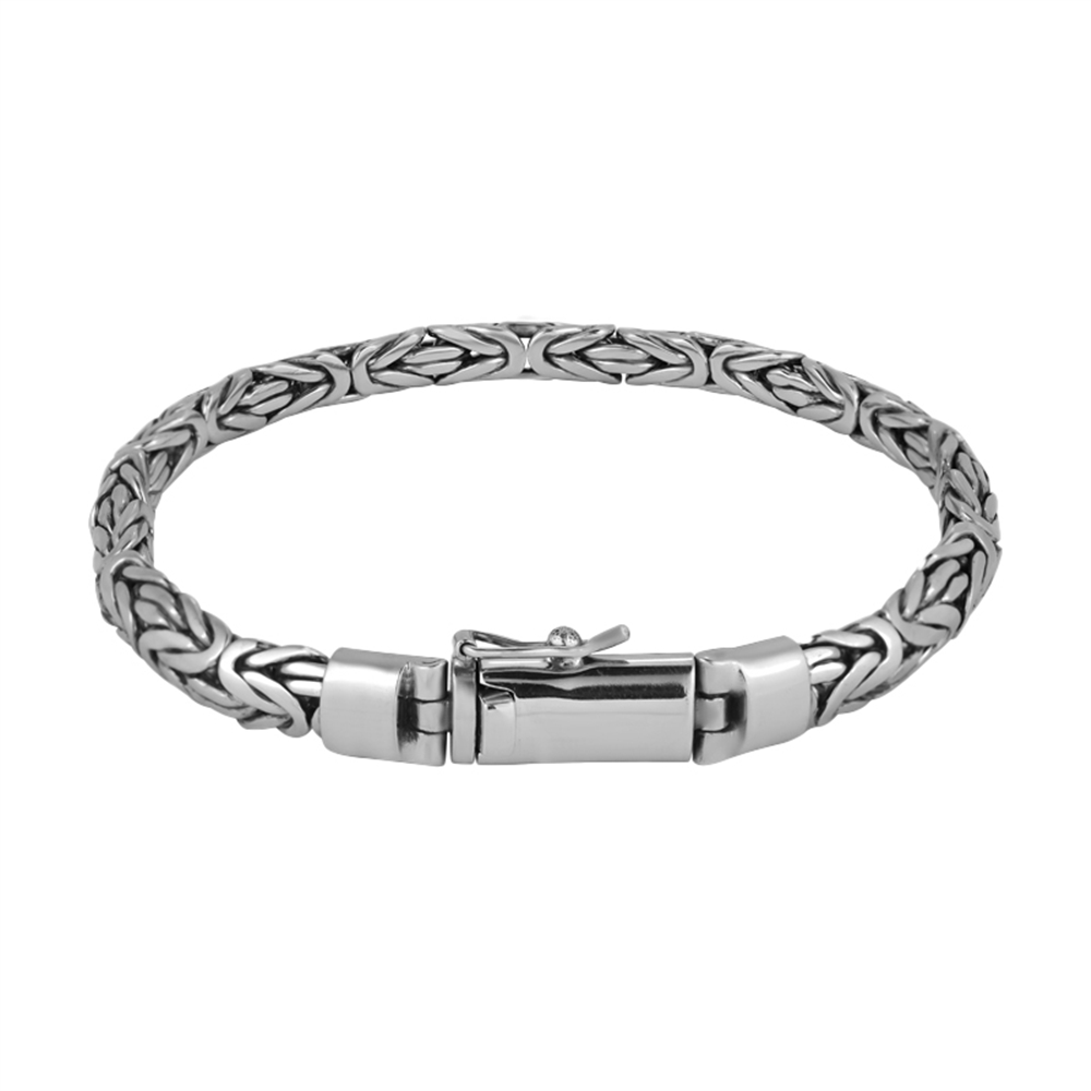 Chain bracelet motif 23, platinum plated