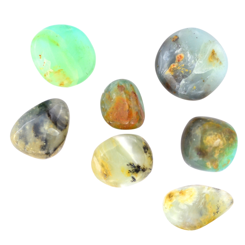 Pietre burattate opale (opale andino), dimensioni miste