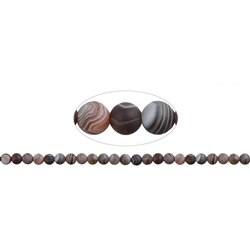 140010100710 Rang de collier boules, Agate (Botswana) mat, 08mm | Marco Schreier