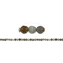 140010105220 Rang de collier boules, Agate (Botswana), à facettes, 06mm (38cm) | Marco Schreier