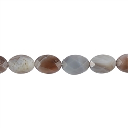 140010311122 Rang de collier Lentille, Agate (Botswana), facettée, 18mm (37cm) | Marco Schreier