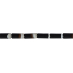 140010409420 Rang de collier, Agate (noir-blanc), 20 x 8mm (48cm) | Marco Schreier