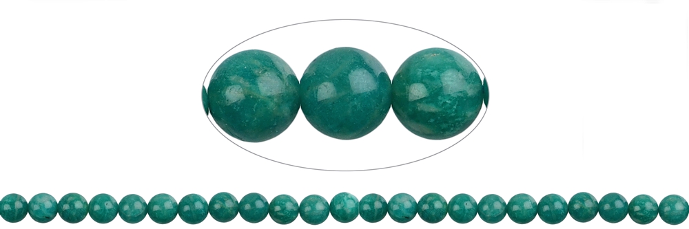 Strand of beads, Amazonite (dark) A, 08mm