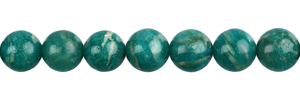 Rang de collier boules, Amazonite (foncé), 09mm