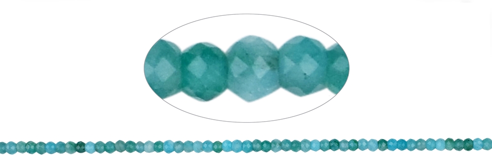 Strand of beads, Amazonite (dark), faceted, 04mm (39cm)