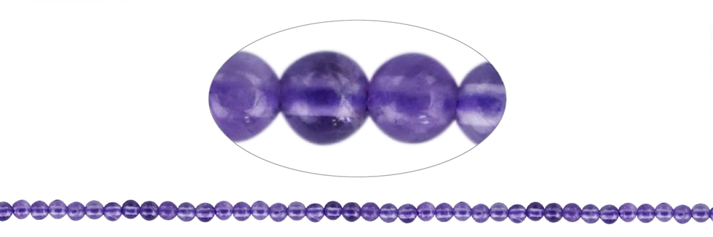 Strand of beads, amethyst, 02mm