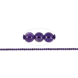 140120100222 Strang Kugeln, Amethyst (dunkel) A, 03mm | GH Edelsteine, Heilsteine & Schmuck