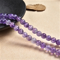 Strand of beads, amethyst, matte, 06mm
