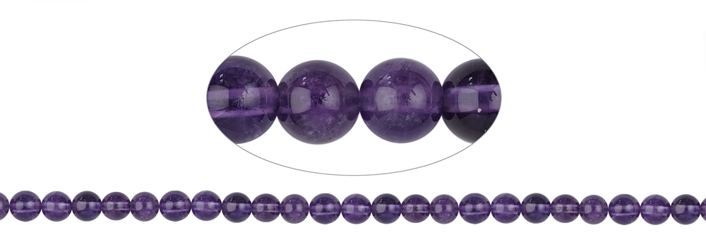 Strand of beads, amethyst, 06mm (approx.)