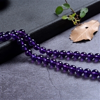 Strand of beads, amethyst (maraba), 06mm