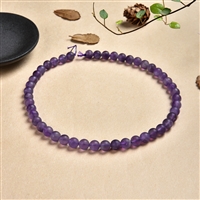 Strand of beads, amethyst, matte, 08mm