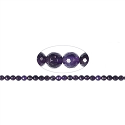 140120101824 Strang Kugeln, Amethyst AA, facettiert, 08mm (39cm) | Marco Schreier