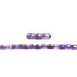 140120210920 Rectangular strand, amethyst, 10 x 8mm, faceted (39cm) | Marco Schreier