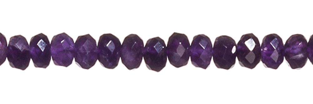 Strand Button, Amethyst, faceted, 06mm