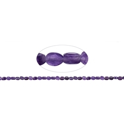 140120314020 Strang Mini-Oval, Amethyst, facettierter Rand, 06 x 04mm | Marco Schreier