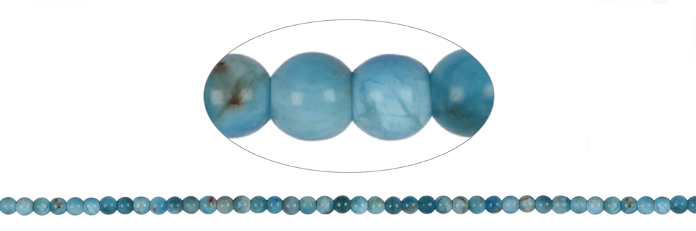 strand of beads, apatite (rod.) B, 03-04mm (39cm)