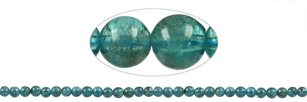 Filo di perle, apatite (stab.) trasparente AA, 06 mm