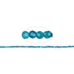 140200104021 Rang de collier boules, apatite, facettes, 02mm (38cm) | Marco Schreier