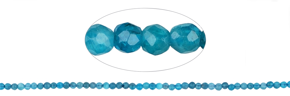 strand of beads, apatite, faceted, 02mm (38cm)
