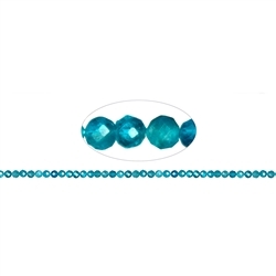 140200104820 Rang de collier boules, apatite (tige) A+, facettes, 03mm (38cm) | Marco Schreier