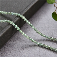 strand of beads, Apatite green (stab.), faceted, 02,5mm (39cm)