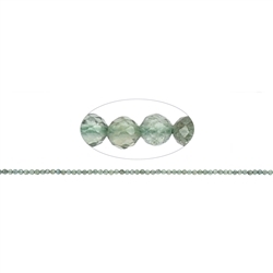 140200111425 Rang de collier boules, apatite verte (tige), facettes, 02,5mm (39cm) | Marco Schreier