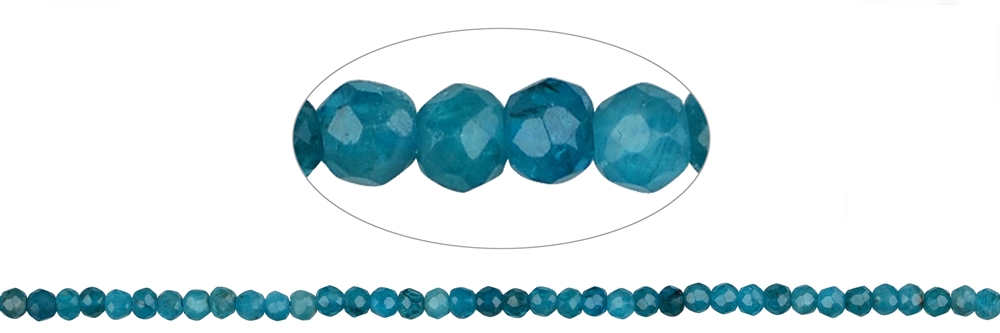 strand button, apatite (stab.), faceted, 02 x 03mm