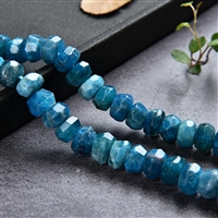 strand button, apatite (stab.), faceted, 05-06 x 09-10mm (39cm)