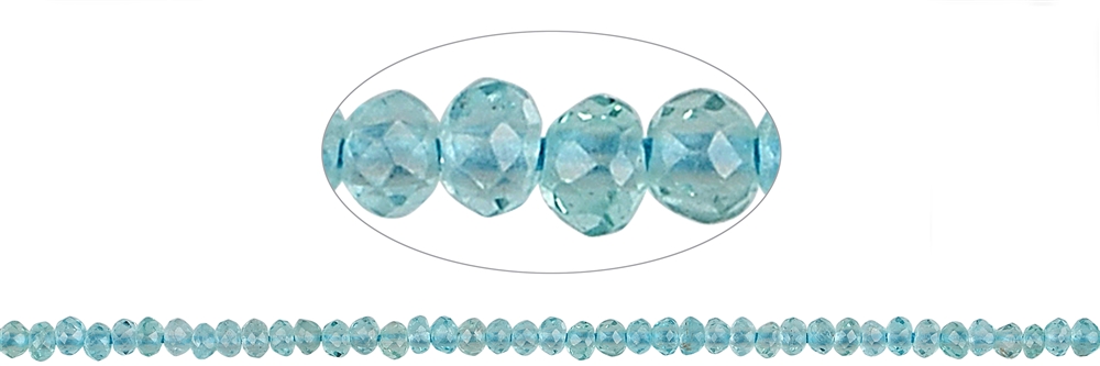 strand button, apatite light (stab.), faceted, 02 x 03mm