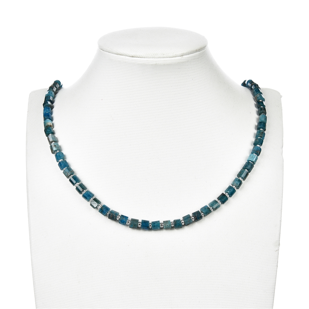 Rang de collier, apatite (stab.), facetté, 05-06 x 05mm (39cm)