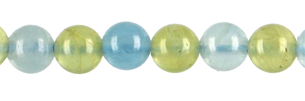 Strand of beads, Aquamarine/Heilodor, 04mm