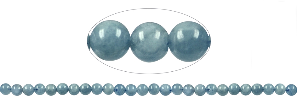 Strand of beads, Aquamarine A, 07mm