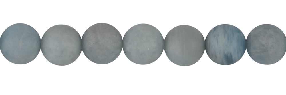 Filo di perline, acquamarina, opaco, 12 mm, 38 cm