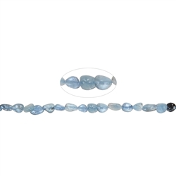 140220604325 Strand Nuggets, Aquamarine, 06 - 08mm (38cm) | wholesaler gems & healing stones