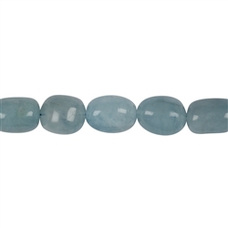 140220604620 Strang Nuggets, Aquamarin, 13-18 x 10-14mm | GH Edelsteine, Heilsteine & Schmuck