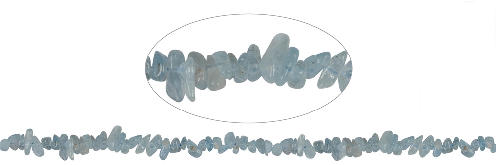 Strand chips, Aquamarine, 03-04 x 06-08 mm (38cm)