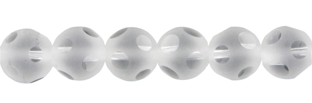 Strand of balls "Window", Rock Crystal A, 10mm