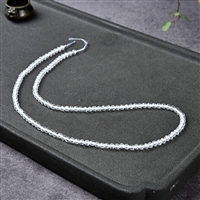 Filo di perline, cristallo di rocca, sfaccettato, 03,5 mm (39 cm)