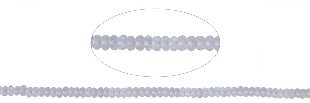 Strand Button, Rock Crystal, faceted, 08mm