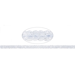 140350325021 Rang de collier Bouton, Cristal de roche, facetté, 03-04 x 06-07mm (39cm) | Marco Schreier