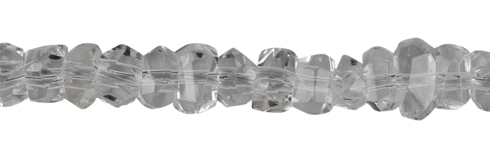 Strand Freeform, Rock Crystal, faceted, 05 x 07mm