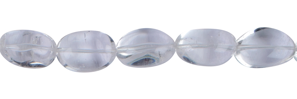 Filo di pepite, cristallo di rocca, 22-25 mm