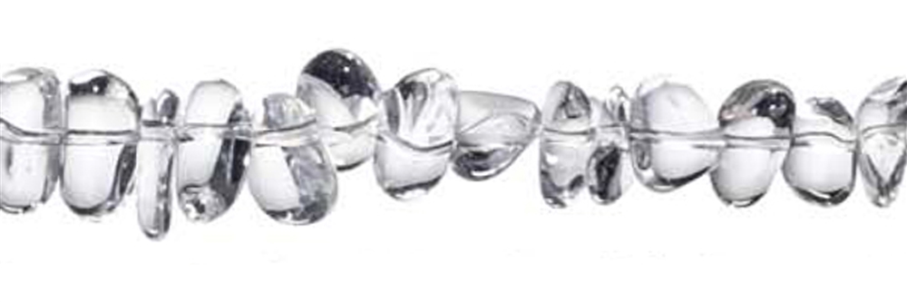 Rang de collier Chips, Cristal de roche A, 10-12 mm