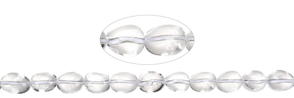 Strand of nuggets, Rock Crystal, 13-19 x 13-16mm (39cm)